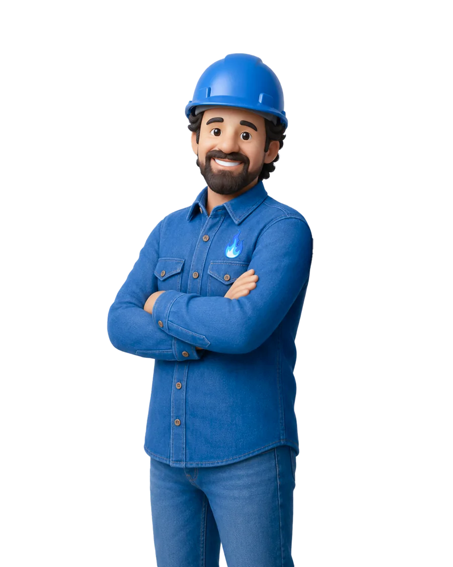 Integrante del equipo técnico de Construprovegas con casco azul