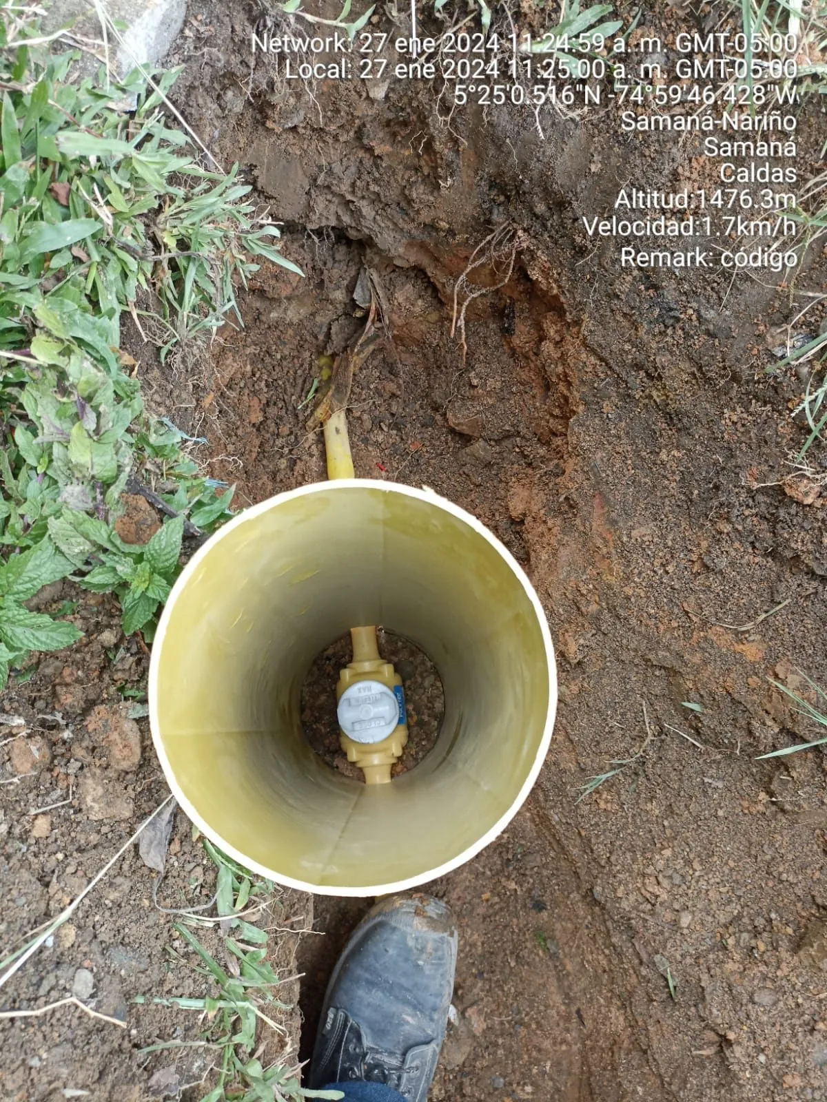 Detalle de instalación de gas